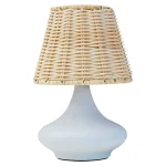 Wabi Sabi Bamboo Woven Table Lamp, Retro Zen Rural Ambience Bedside Night Light for Bedroom Tea Room Study Homestay - Image 5