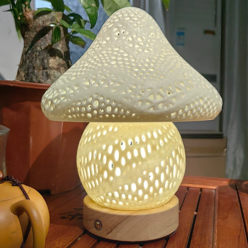 O1CN01Bd8wqv2GUlAOvSdE1_!!2212783359019-0-cib.jpg_ Wholesale Nordic Minimalist 3D Printed Mushroom Table Lamp, Creative Aesthetic Bedside Desk Lamp for Home Bedroom Study Decor - Image 1