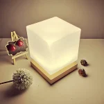 Nordic Solid Wood USB Table Lamp, Wabi Sabi LED Bedside Night Light Creative Ambience Lamp for Bedroom Study Homestay - Image 4