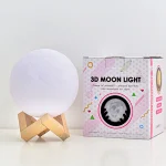 3D Moon Lamp Planet Night Light, Starry Sky Ambience Bedside Table Lamp for Bedroom Gift - Image 3